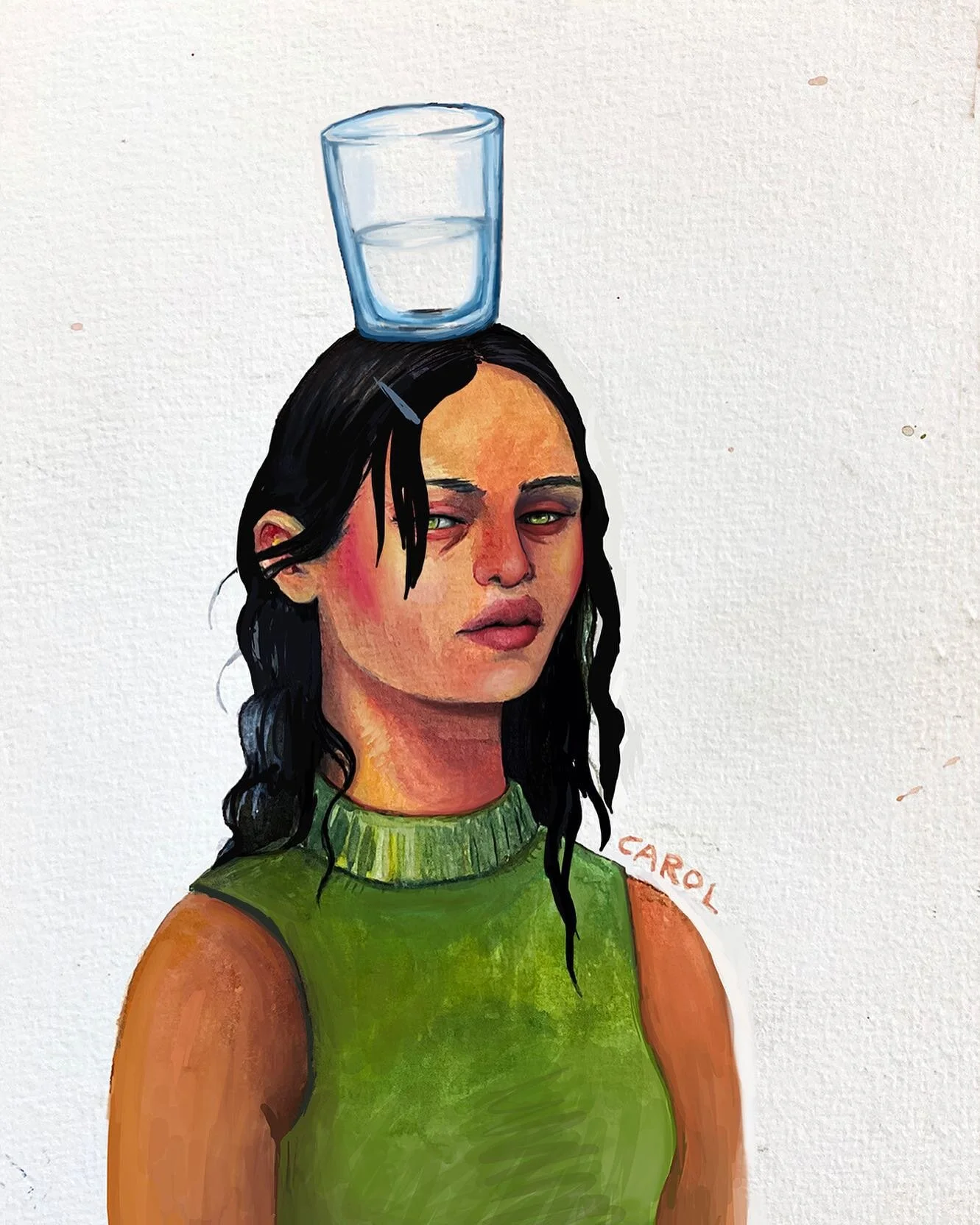 Half Full or Half Empty? 🥛sometimes situations arise in which one simply just cannot tell if things are good or things are bad. Another in a series of pieces where I explore moments of mixed feelings and ponder.

#digitalmixedmedia #carolroque #artw