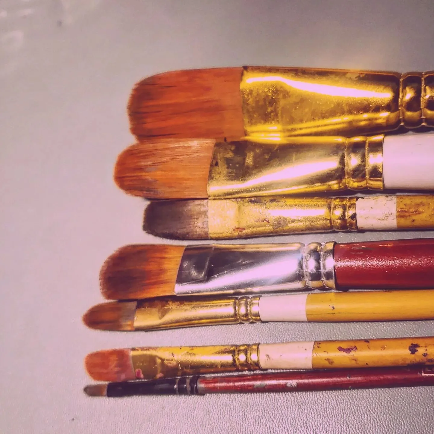 filberts. in small, medium, and large. 🖌🖌🖌 #brushes #oilpainting #tools 
..
🎨🐰✏