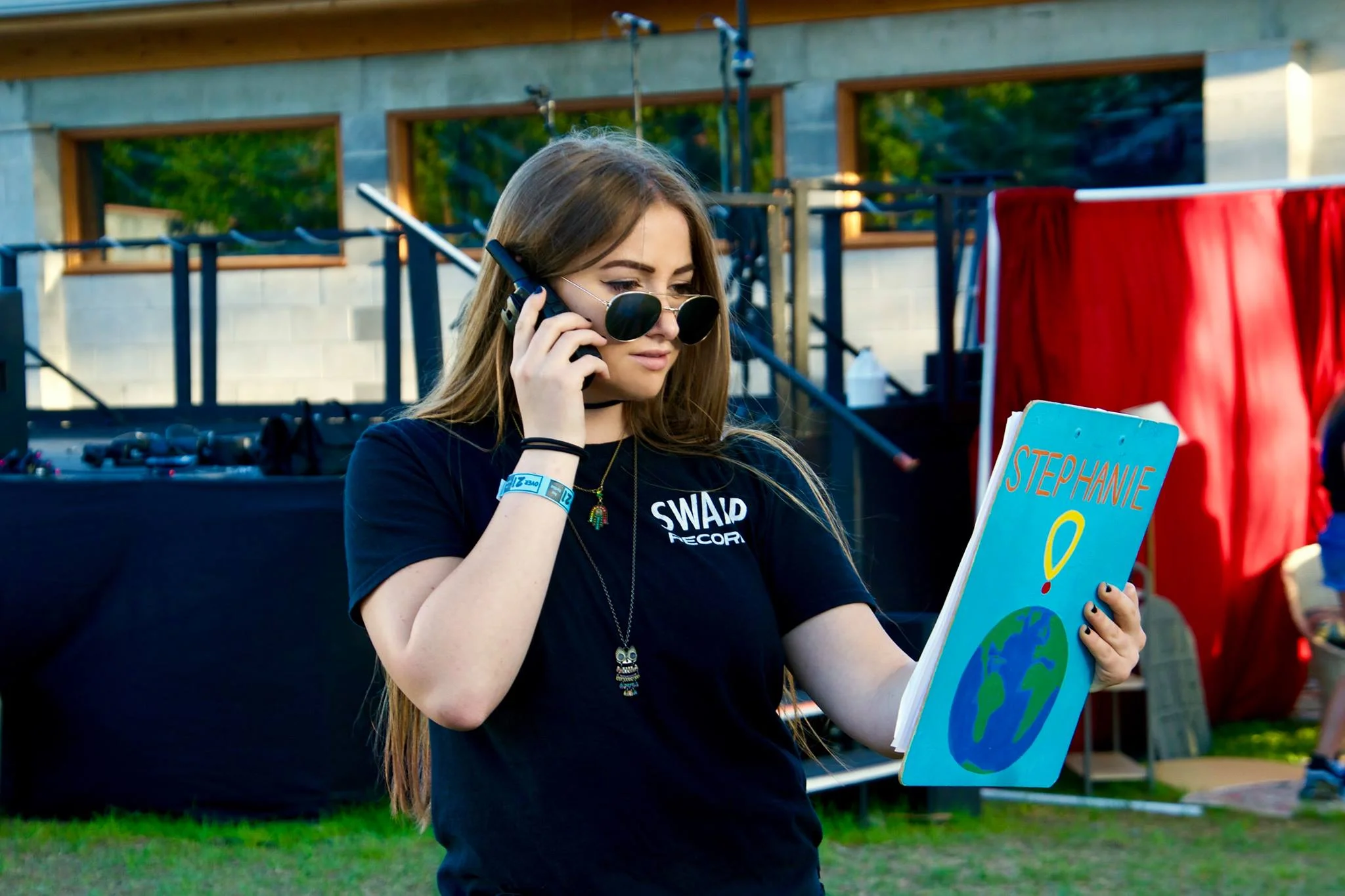 Took a moment to pose with my trusty clipboard in the middle of setting up for Showcase 2017. All in a day's work. 