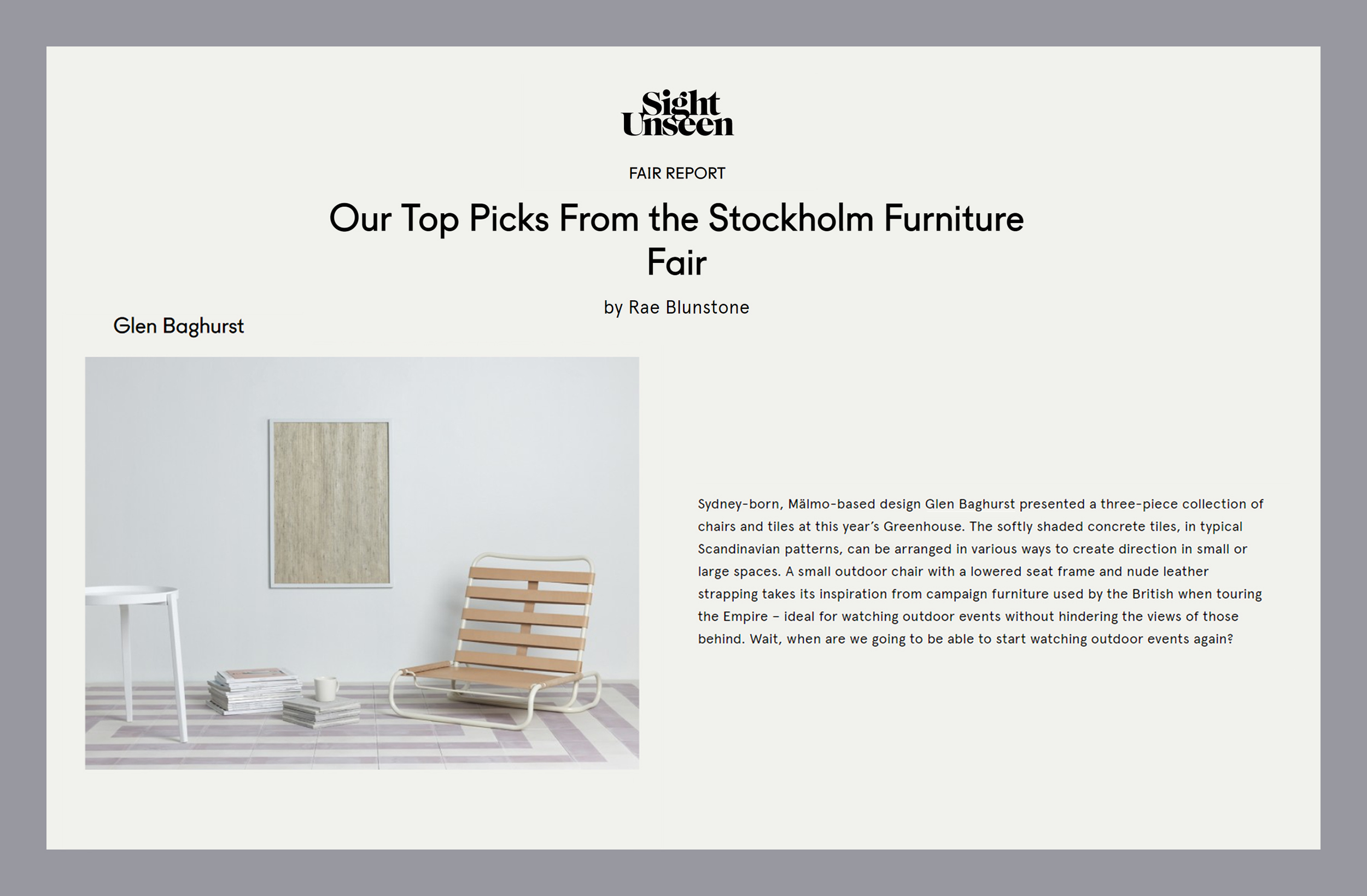 Sight Unseen Top Picks From Stockholm Furniture Fair 2015