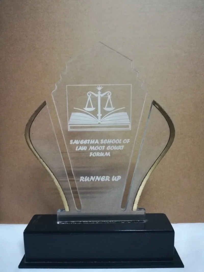 SSL Students Secured Runner Up in Moot Court Competition in Saveetha School of Law SIMATS