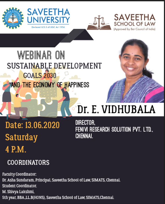 SUSTAINABLE DEVELOPMENT: GOALS 2030 THE ECONOMY OF HAPPINESS