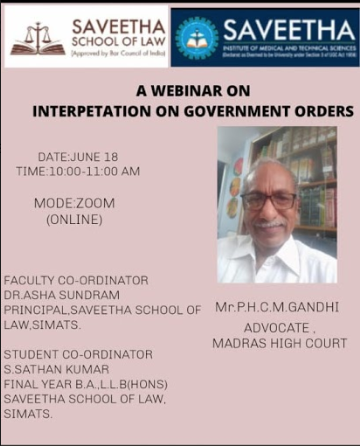 INTERPRETATION ON GOVERNMENT ORDERS