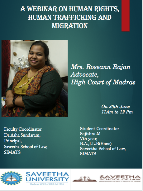  HUMAN RIGHTS, HUMAN TRAFFICKING AND MIGRATION