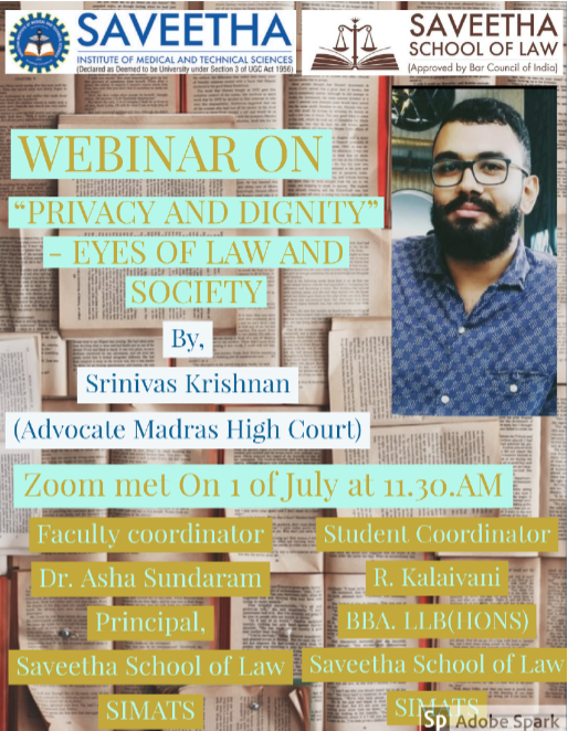  Privacy and Dignity - eyes of law and society