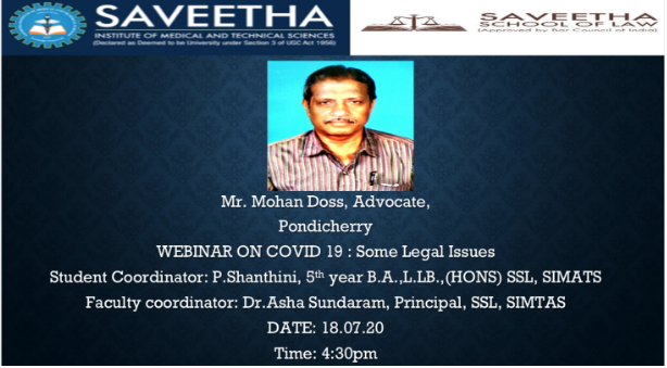 COVID 19 SOME LEGAL ISSUES 