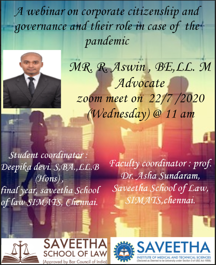  Corporate citizenship and governance and its role in the pandemic 