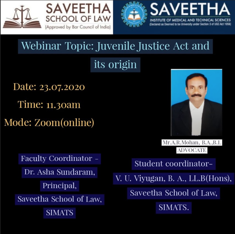 Juvenile Justice Act and its origin 