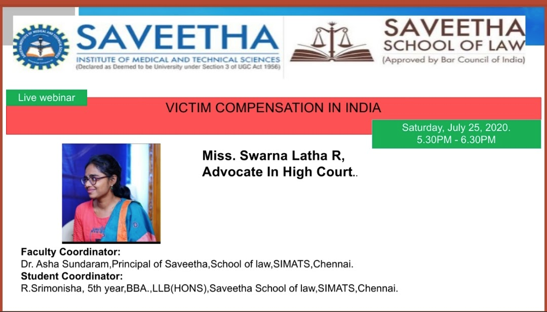 Victim Compensation for crimes against women in India