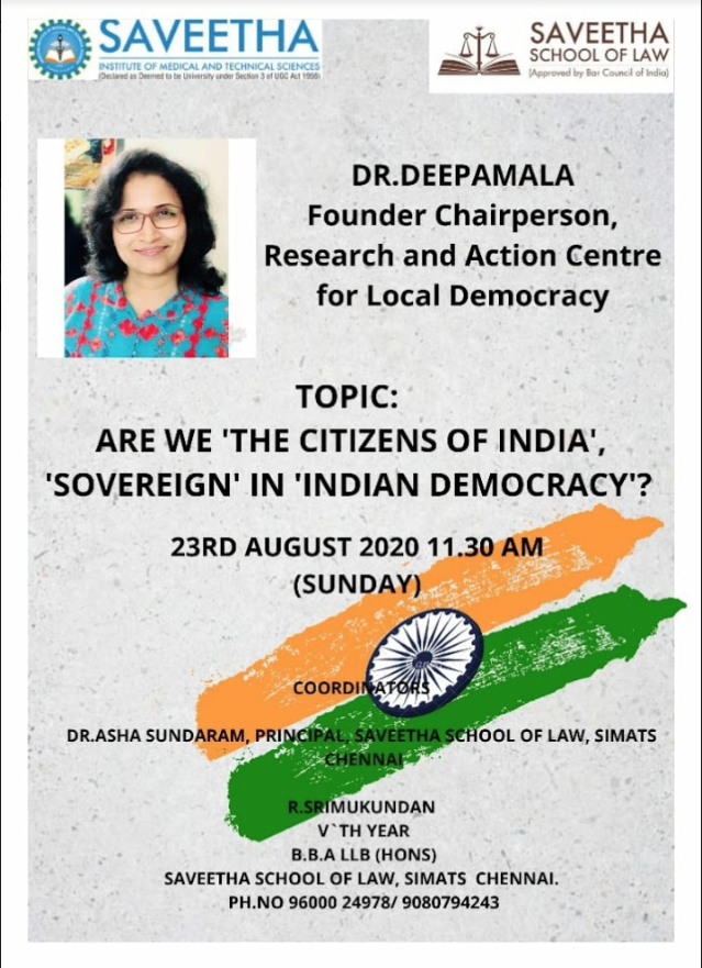 Are We 'The Citizens of India', 'Sovereign' in 'Indian Democracy'?