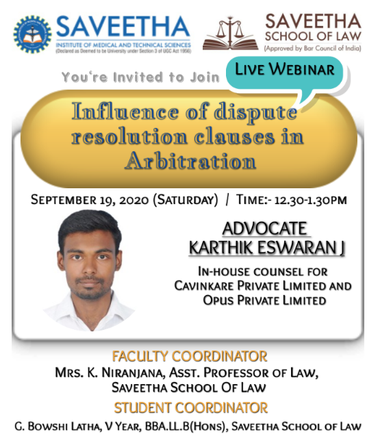 INFLUENCE OF DISPUTE RESOLUTION CLAUSES IN ARBITRATION