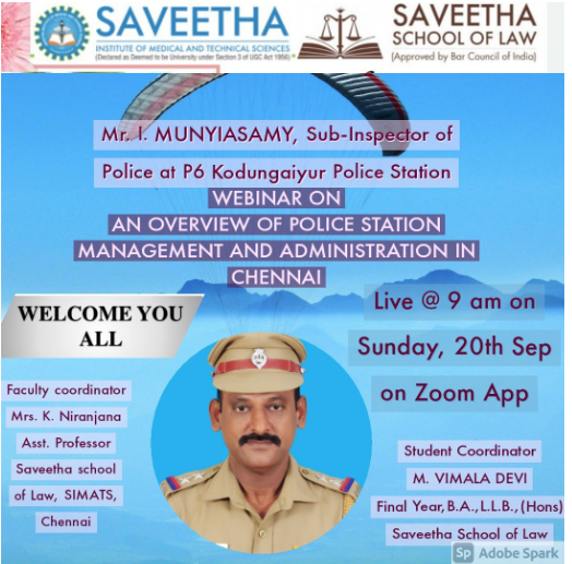 AN OVERVIEW OF THE POLICE STATION MANAGEMENT AND ADMINISTRATION IN CHENNAI 