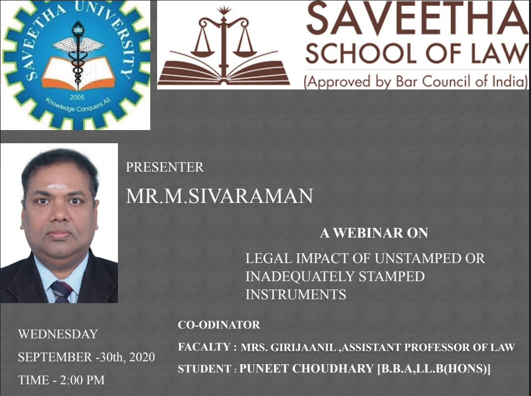 Legal impact of unstamped or inadequately stamped instruments 