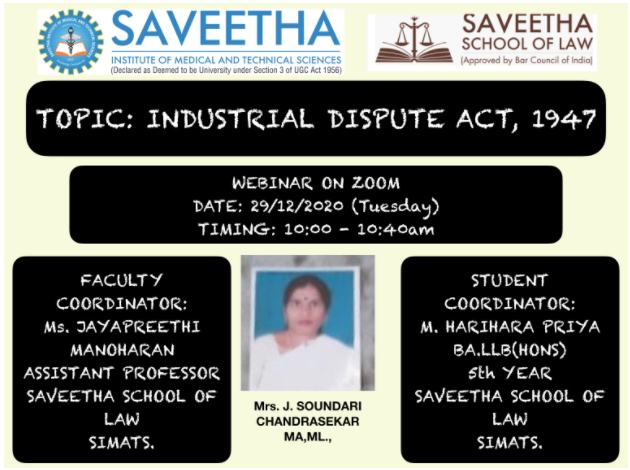 INDUSTRIAL DISPUTE ACT, 1947