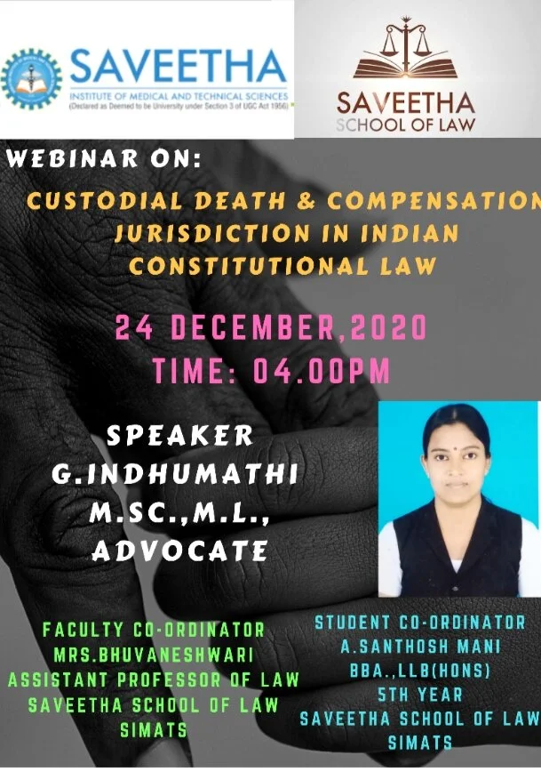 Custodial death &amp; compensation jurisdiction in indian constitutional law.