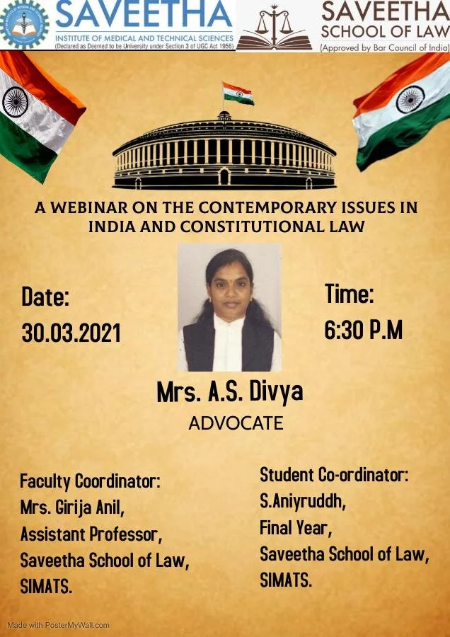 CONTEMPORARY ISSUES IN INDIA AND CONSTITUTIONAL LAW 