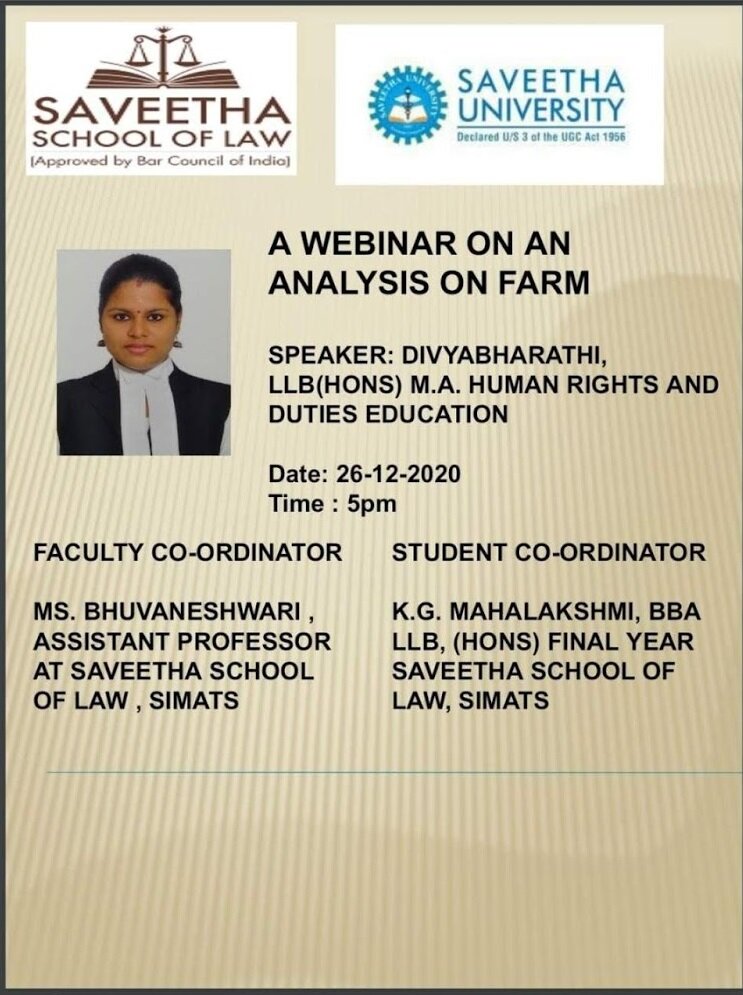  AN ANALYSIS ON FARM BILLS 