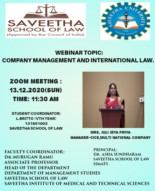Company management and international law