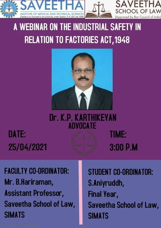 INDUSTRIAL SAFETY IN RELATION TO FACTORIES ACT, 1948 
