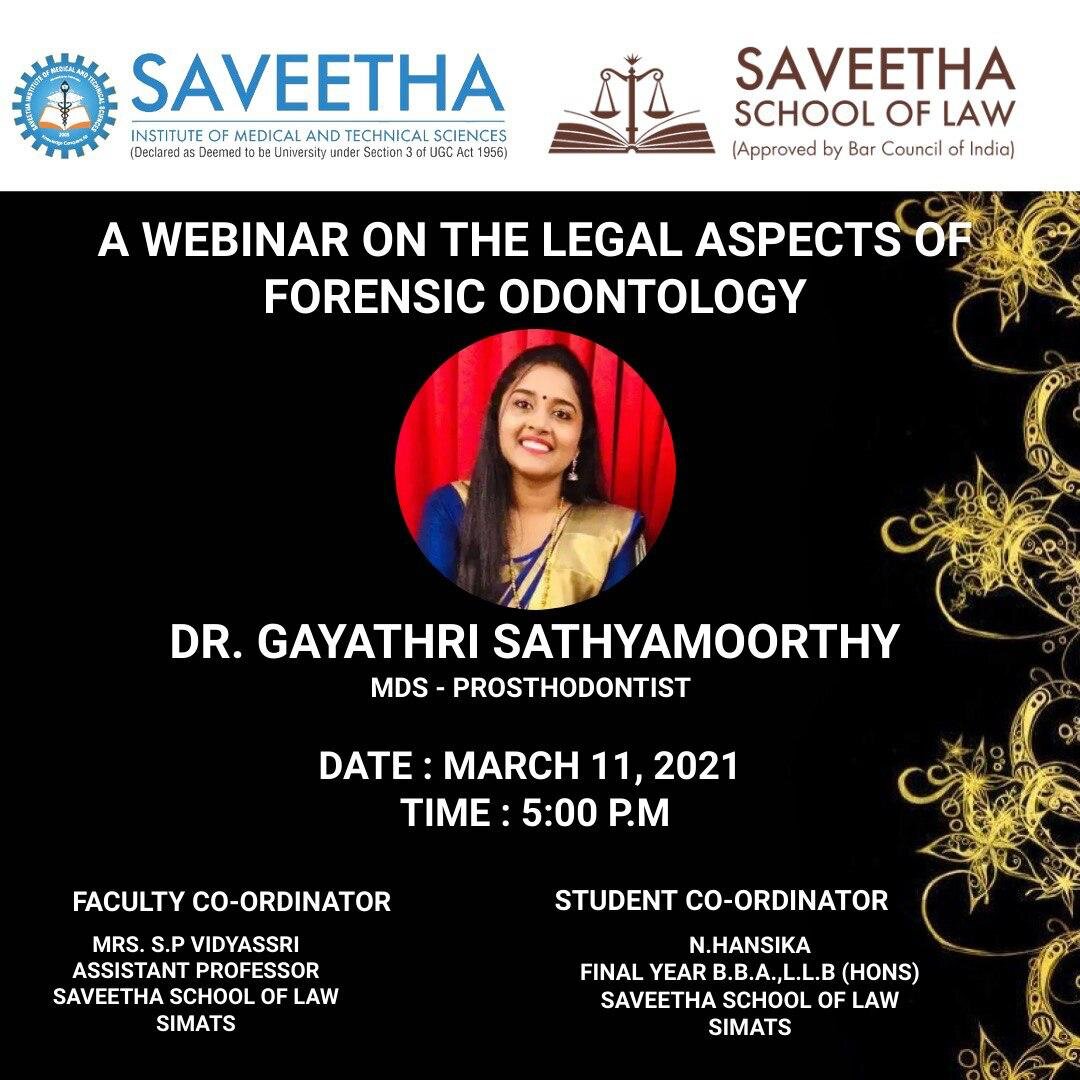 THE LEGAL ASPECTS OF FORENSIC ODONTOLOGY