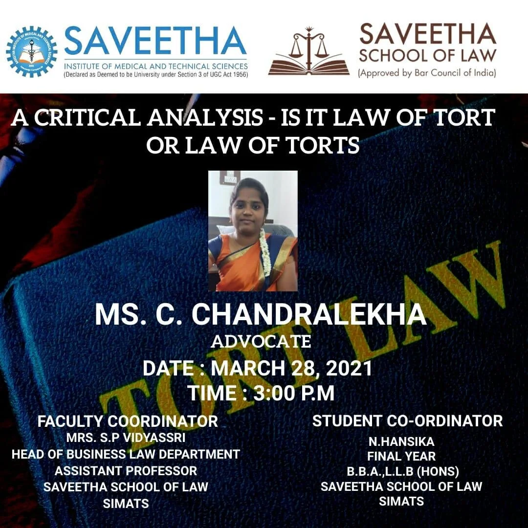 A CRITICAL ANALYSIS ON IS IT LAW OF TORT OR LAW OF TORTS