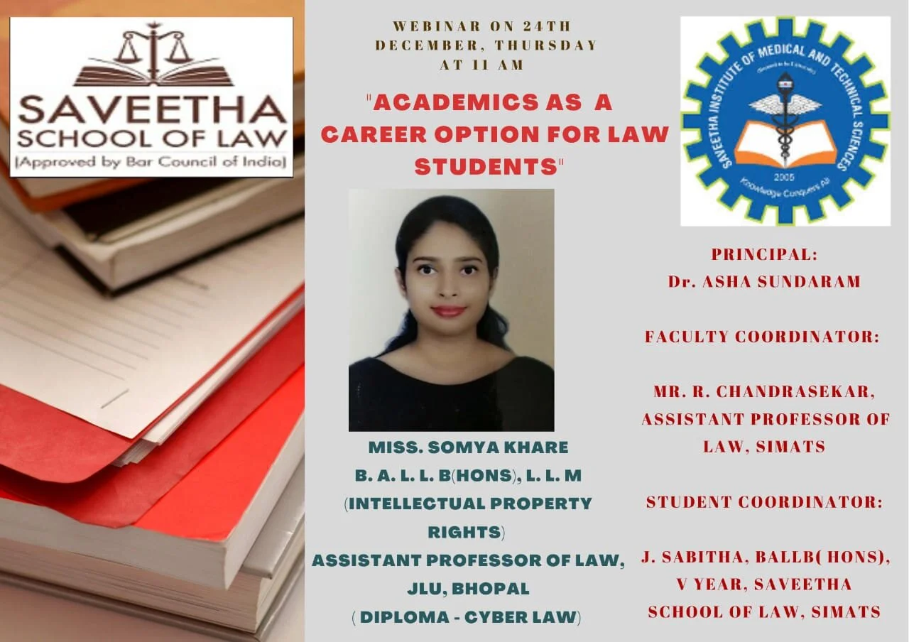 “ACADEMICS AS A CAREER OPTION FOR LAW STUDENTS”