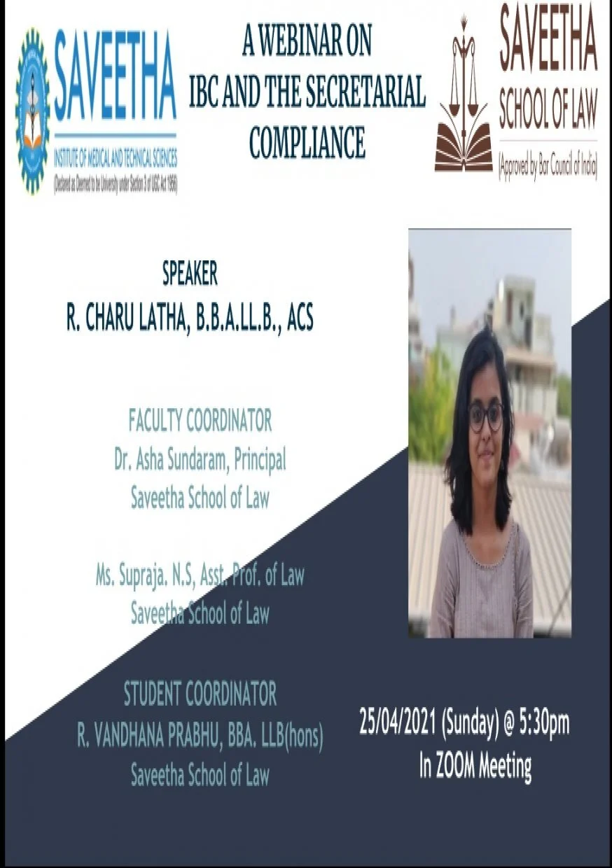 IBC AND ITS SECRETARIAL COMPLIANCE