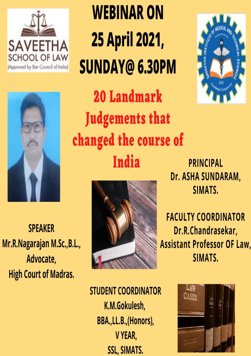 20 Landmark Judgements that changed the course of India.