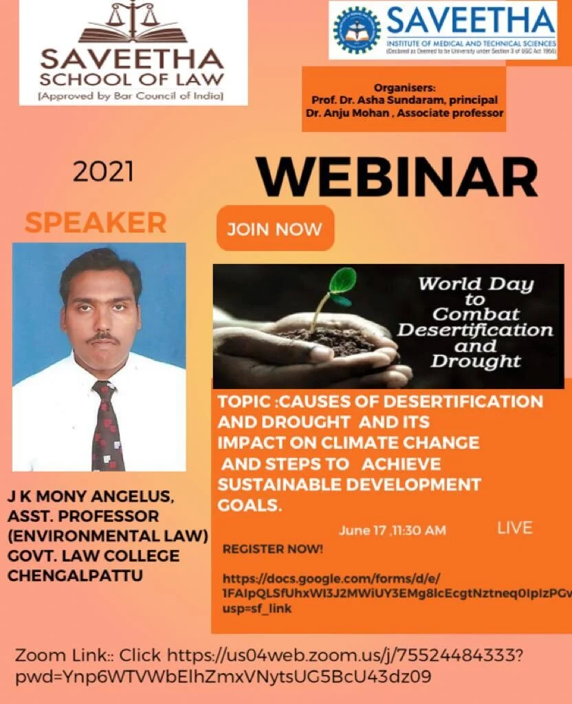  Webinar on World Day to Combat Desertification And Drought 