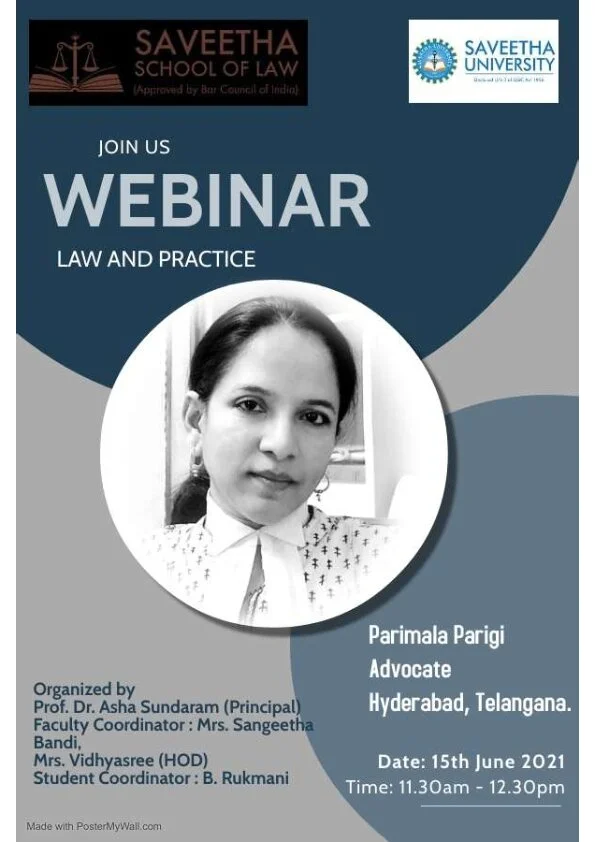 WEBINAR ON LAW AND PRACTICE