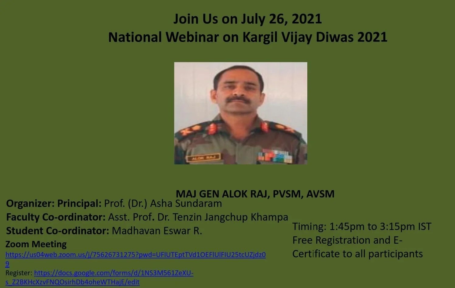National Webinar on Kargil Vijay Diwas