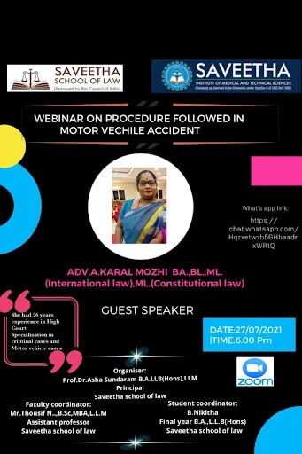 webinar on Procedure Followed on Motor Vehicle Accident 