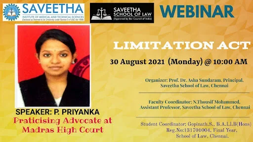 Webinar on Limitation Act 