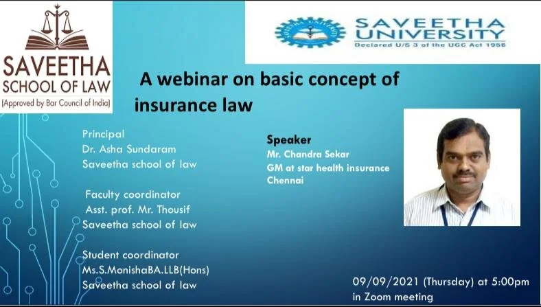 Webinar on Basic Concept of Insurance Law