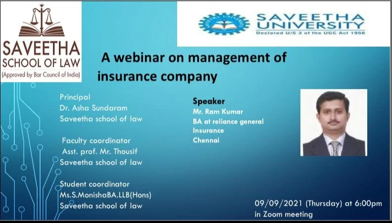 Webinar on Management of Insurance Company