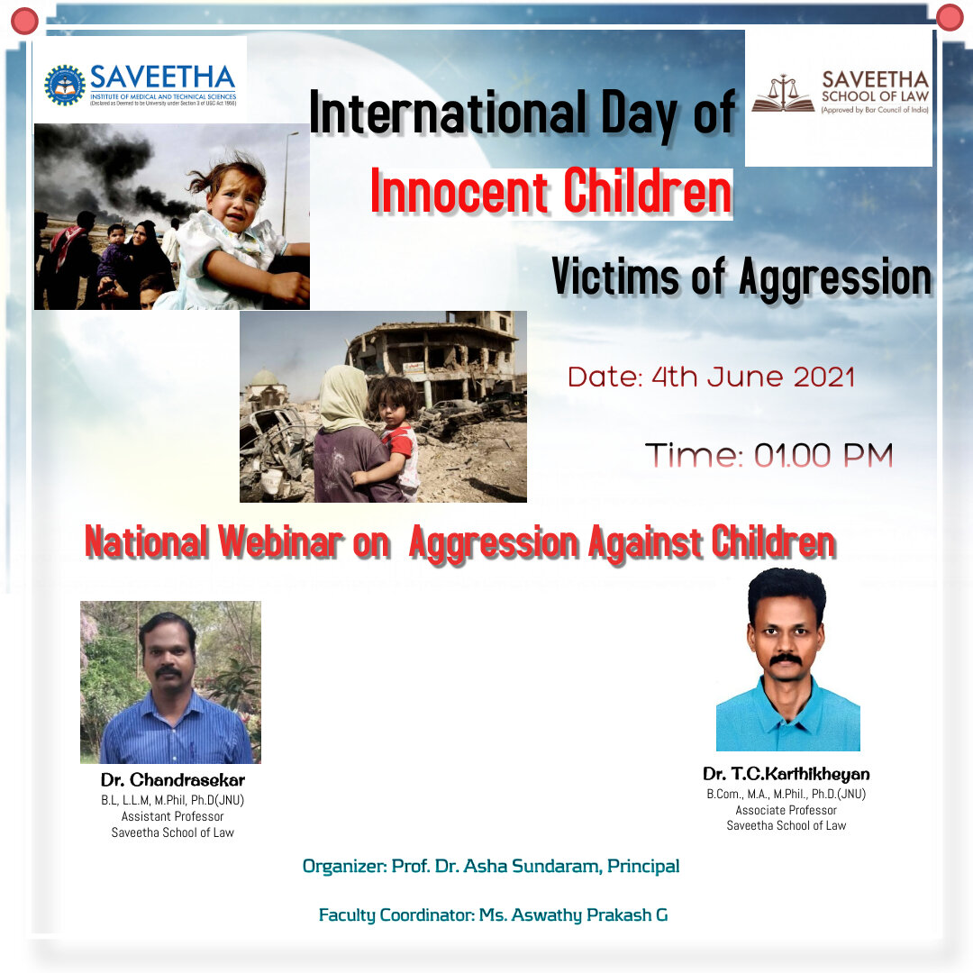 National Webinar on “Aggression Against Children'', 