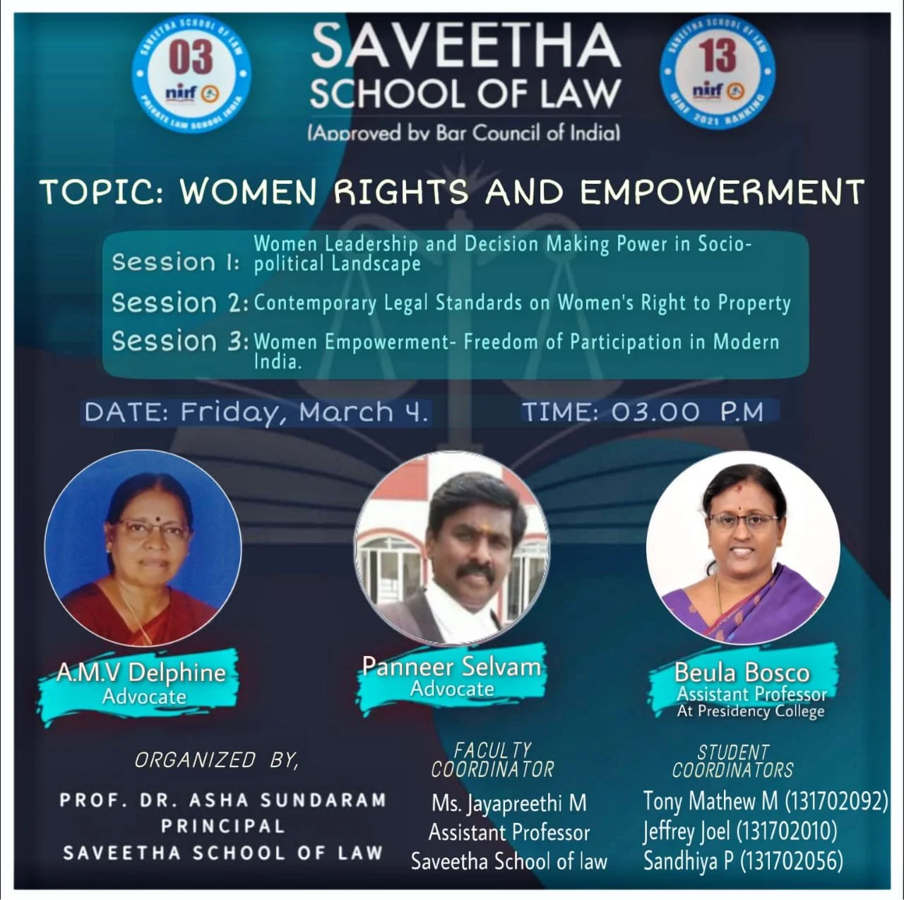 Webinar on "Women's Right and Empowerment" 
