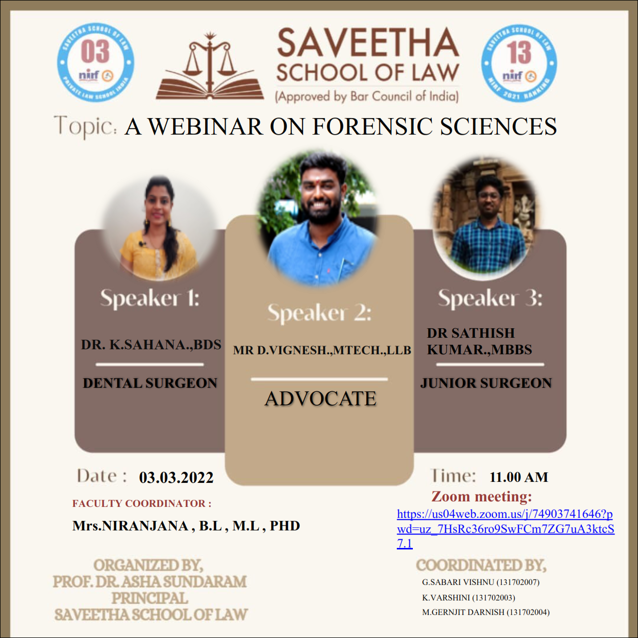 Webinar on Forensic Science