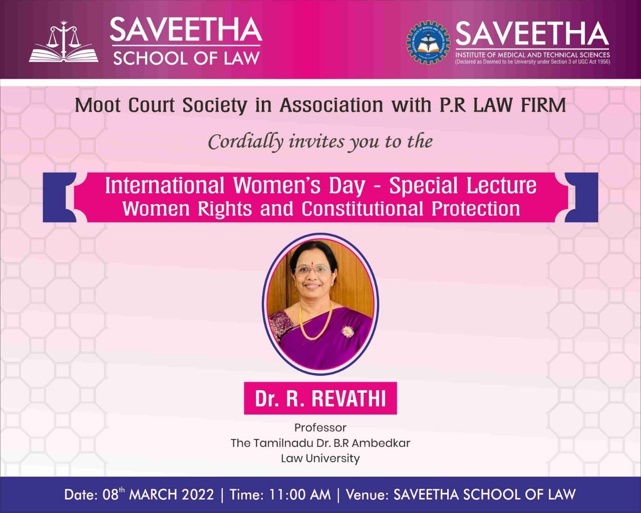 Special Lecture  “Women Rights and Constitutional Protection"