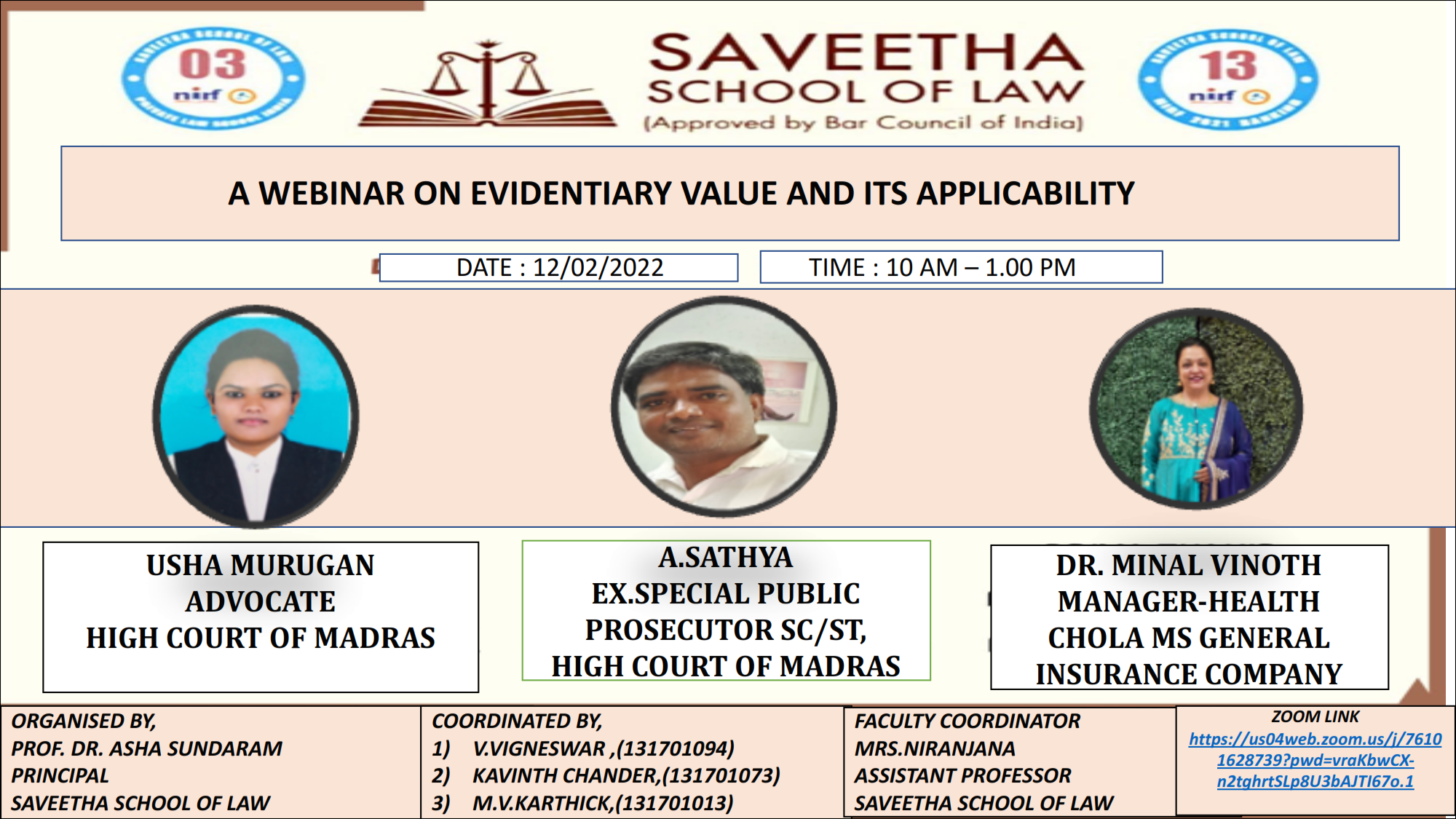Webinar on "EVIDENTIARY VALUE AND IT'S APPLICABILITY"