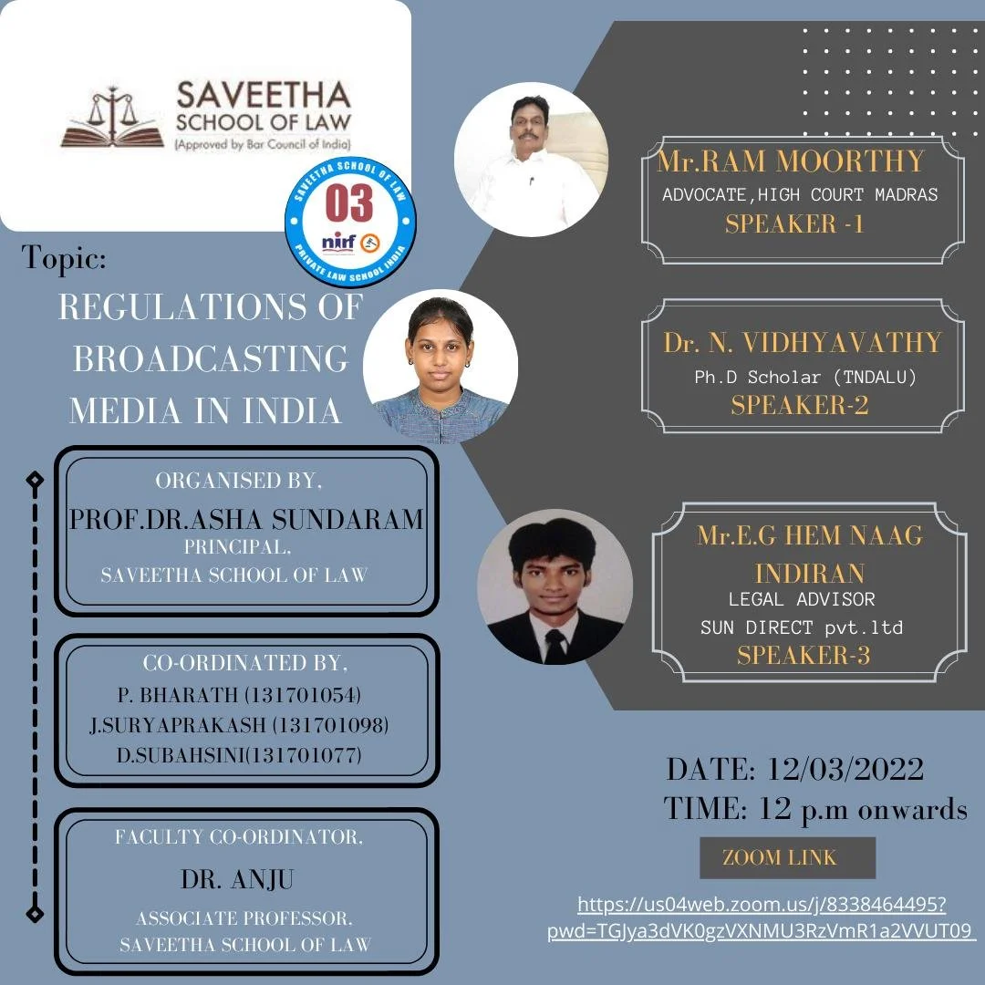 Webinar on BROADCASTING REGULATIONS