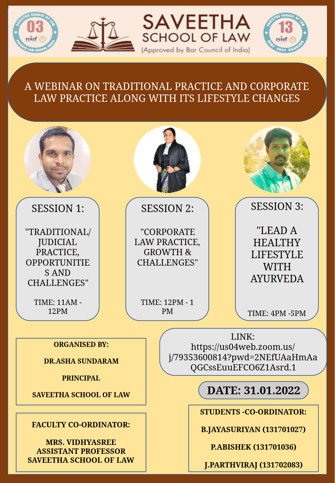 Webinar on “ Traditional Practice And Corporate Law Practice Along With Its Lifestyle Changes ”