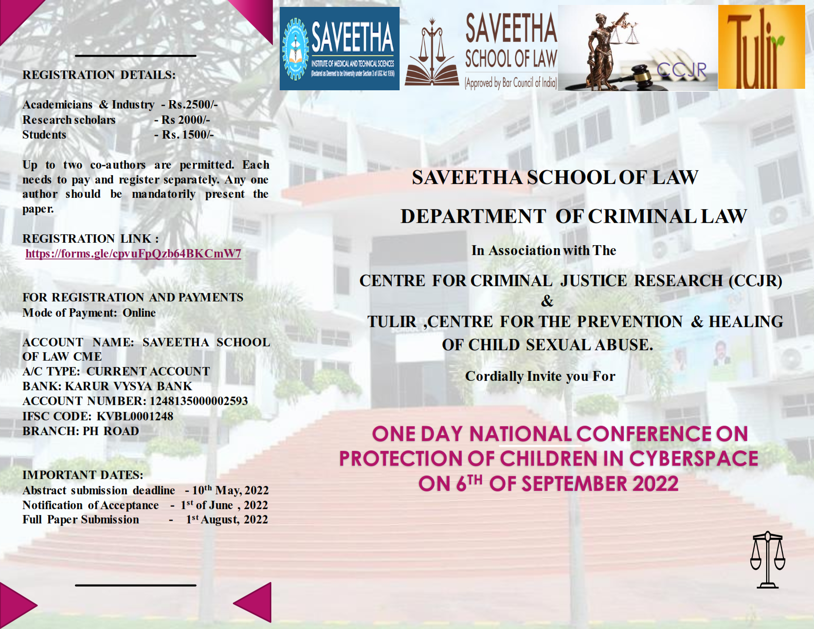 ONE DAY NATIONAL CONFERENCE ON PROTECTION OF CHILDREN IN CYBERSPACE