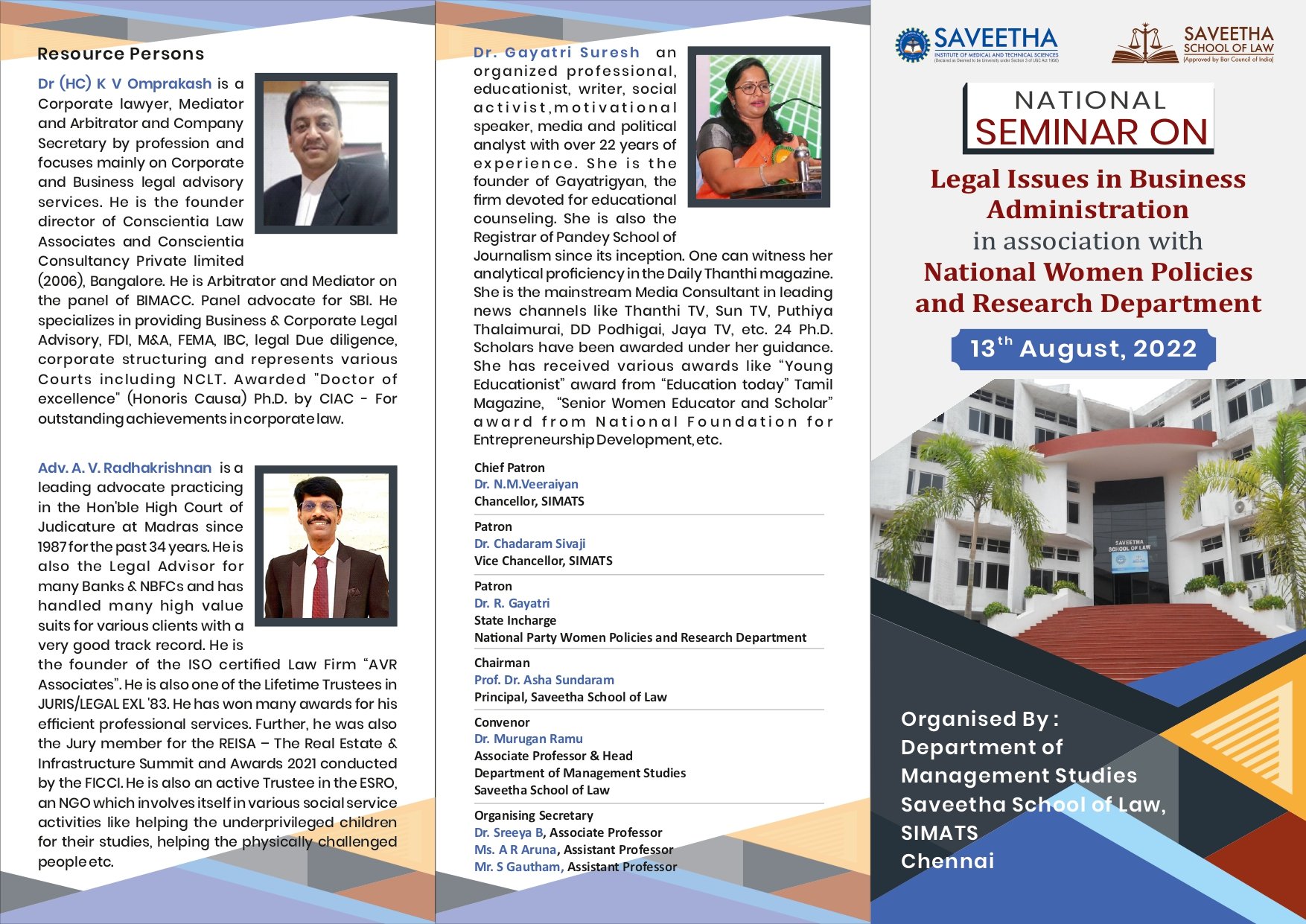 National Seminar on "Legal Issues in Business Administration"