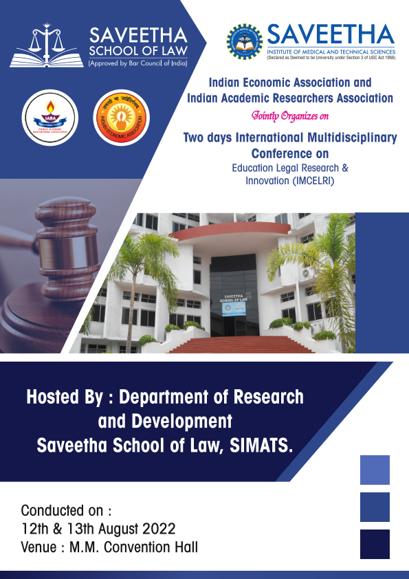 Two days International Multidisciplinary Conference on Educational Research &amp; Innovation
