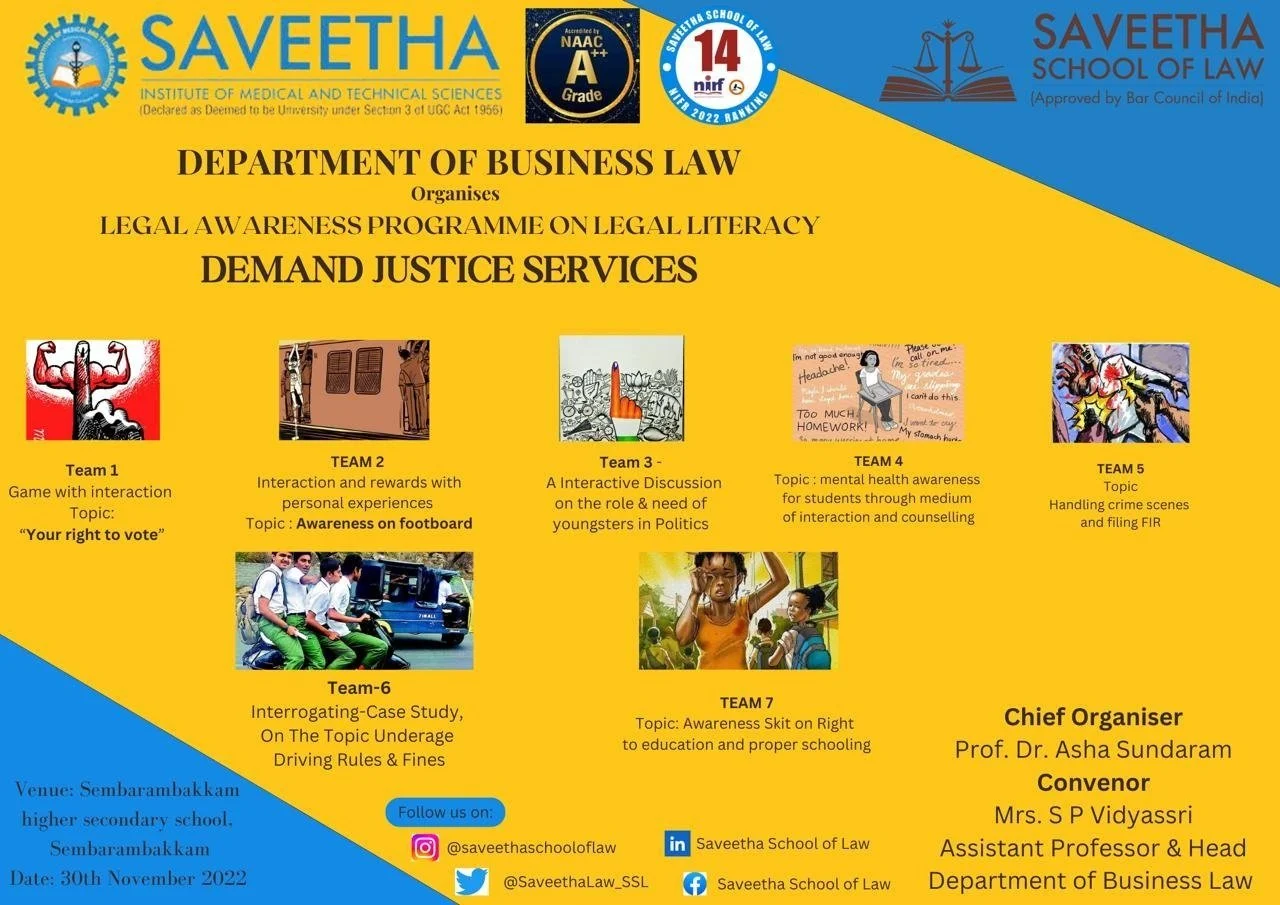 LEGAL LITERACY CAMP ON DEMAND JUSTICE SERVICES