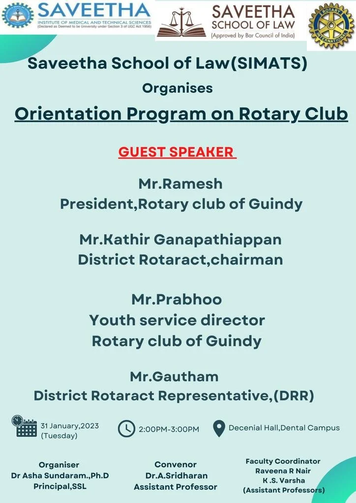 Orientation program by Rotary Club