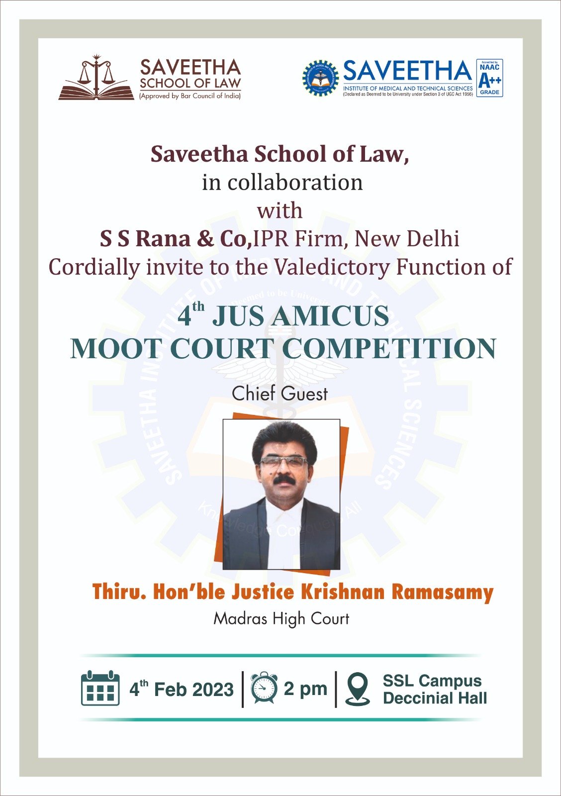 Jus Amicus - 4th National Moot Court Competition