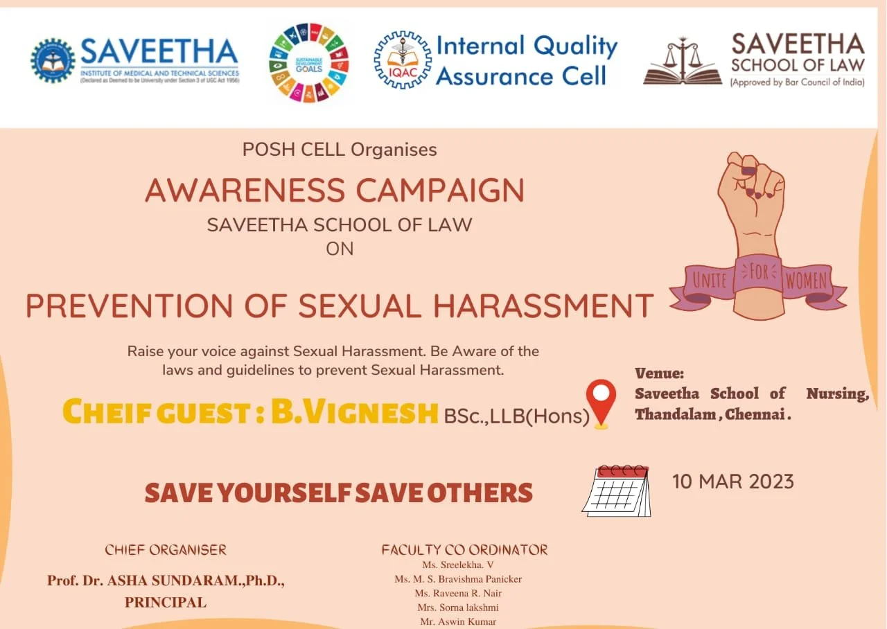 Guest lecture on Prevention of Sexual Harassment