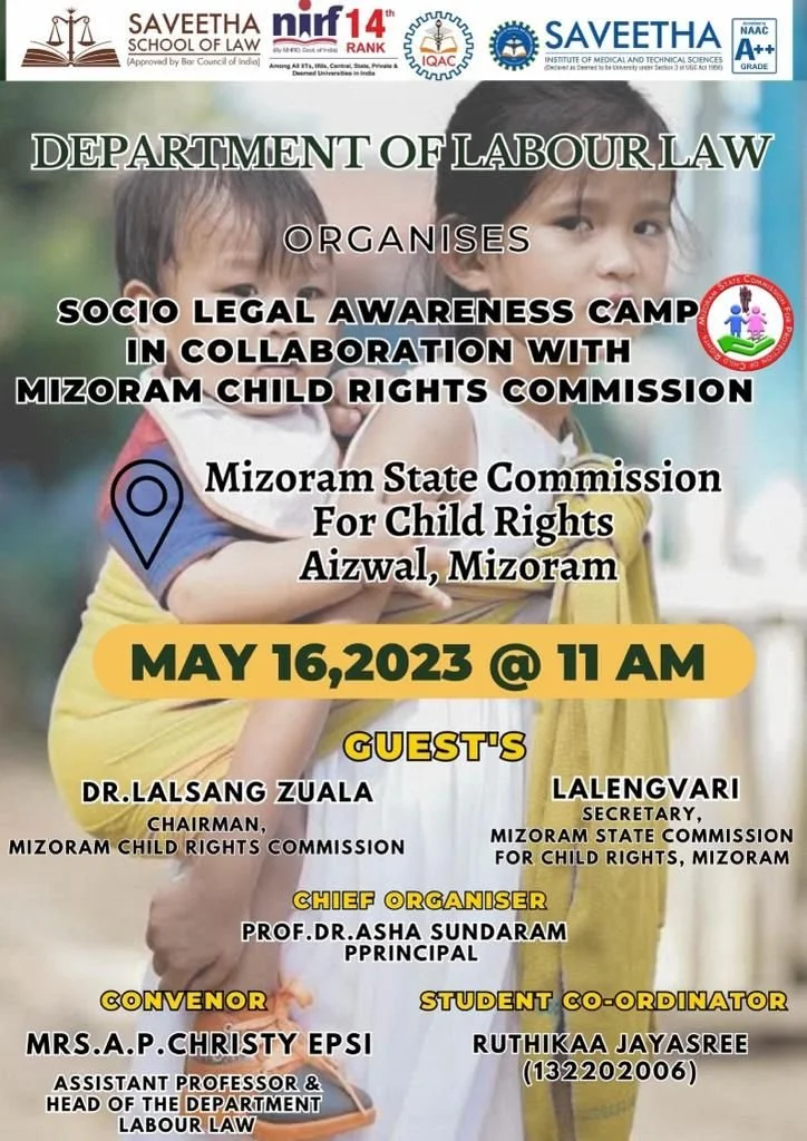Socio-legal awareness programme  at the Mizoram State Commission for Protection of Child Rights 